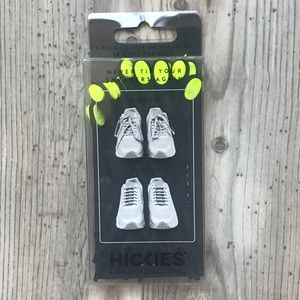 HICKIES no-tie lacing system black/neon green